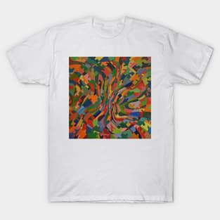 Colourful Abstract Jigsaw Painting T-Shirt